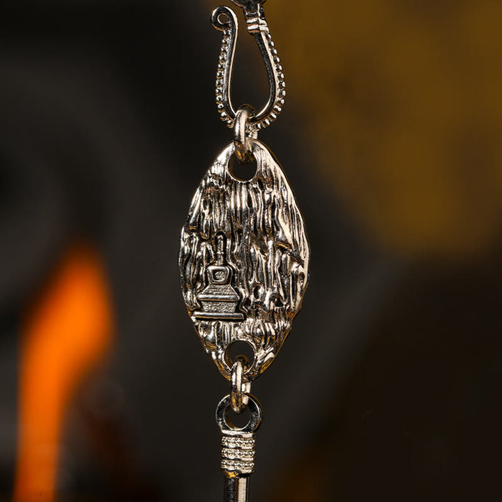 Halskette mit Anhänger Buddha Stones 925 Sterling Silber tibetischer Garuda Vogel Drache Schlange Weisheit - image 20