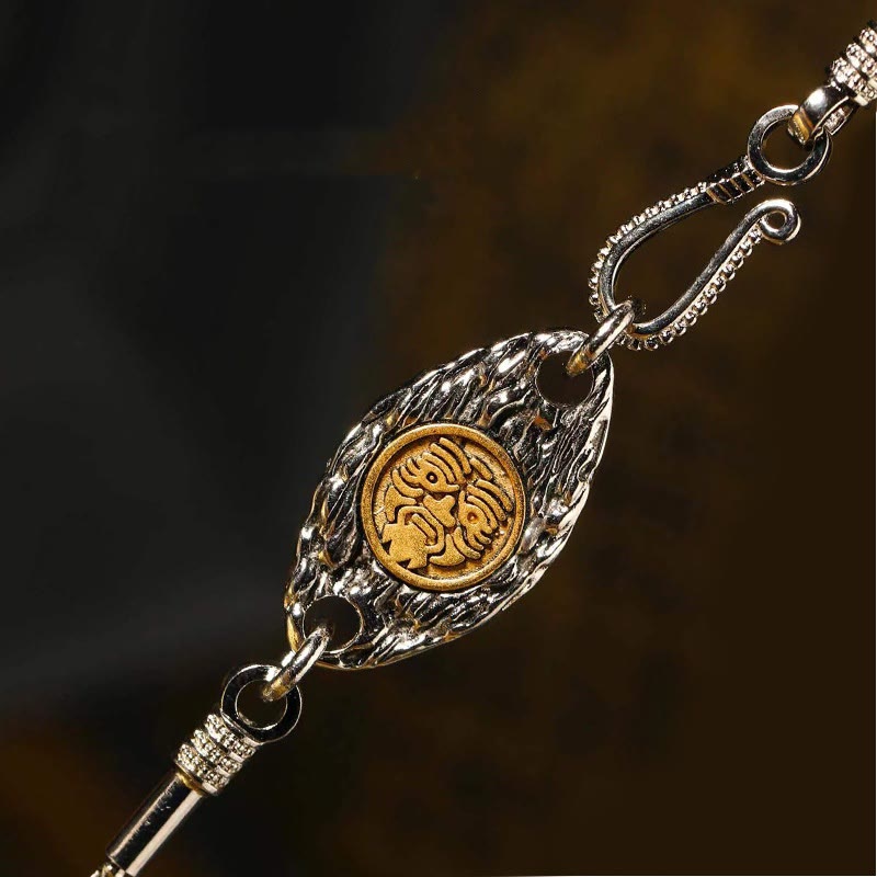 Halskette mit Anhänger Buddha Stones 925 Sterling Silber tibetischer Garuda Vogel Drache Schlange Weisheit - image 19