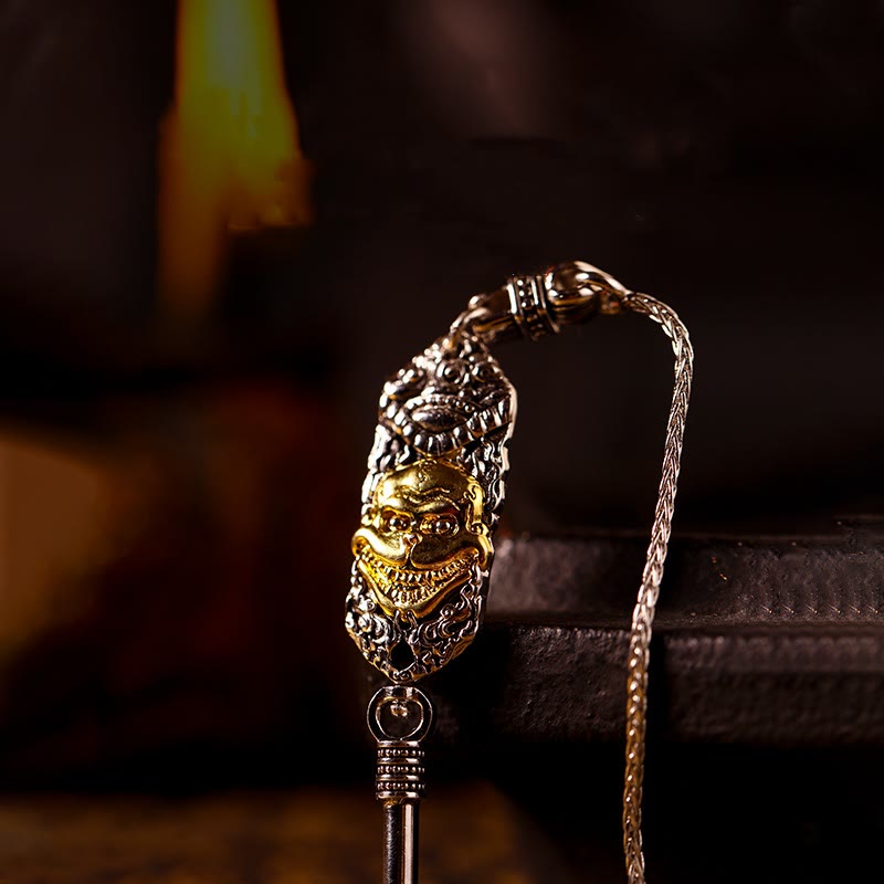 Halskette mit Anhänger Buddha Stones 925 Sterling Silber tibetischer Garuda Vogel Drache Schlange Weisheit - image 23