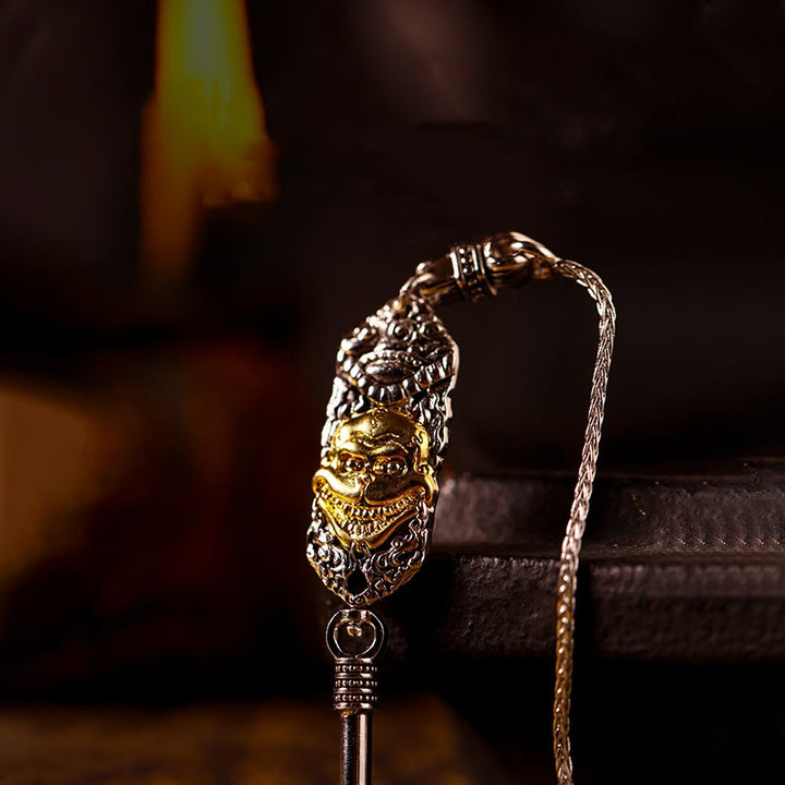 Halskette mit Anhänger Buddha Stones 925 Sterling Silber tibetischer Garuda Vogel Drache Schlange Weisheit - image 23