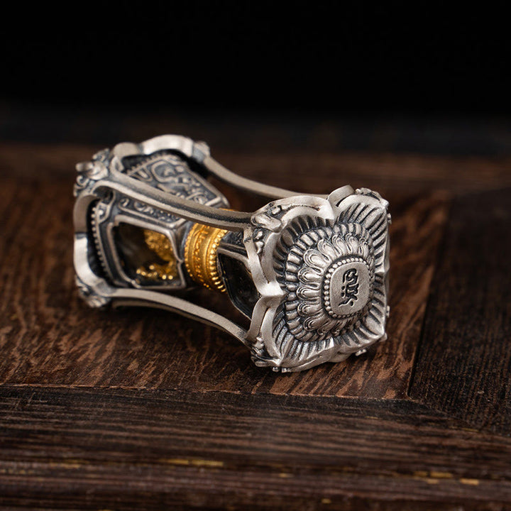 Halskette mit Anhänger „Zakiram“ aus tibetischem 925er Sterlingsilber mit Buddha Stones , Segen der Göttin des Reichtums - image 4