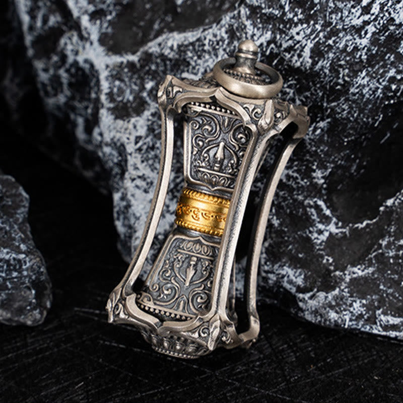 Halskette mit Anhänger „Zakiram“ aus tibetischem 925er Sterlingsilber mit Buddha Stones , Segen der Göttin des Reichtums - image 7