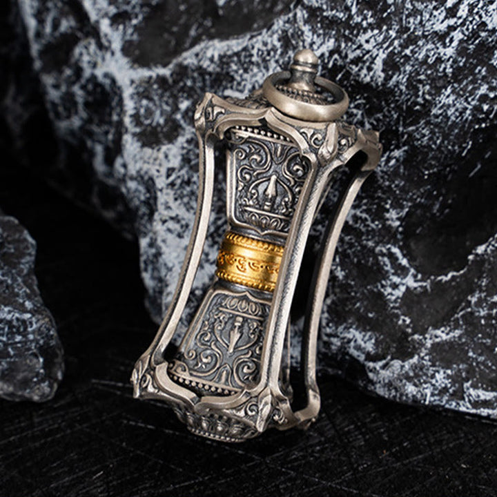 Halskette mit Anhänger „Zakiram“ aus tibetischem 925er Sterlingsilber mit Buddha Stones , Segen der Göttin des Reichtums - image 7