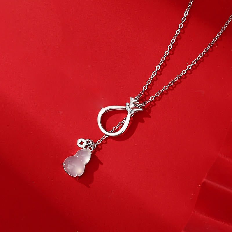 Buddha Stones Roter Achat Chalcedon 925 Sterling Silber Kürbis Glückstasche Vertrauen Halskette Anhänger - Chalcedon 925 Sterlingsilber - image 4