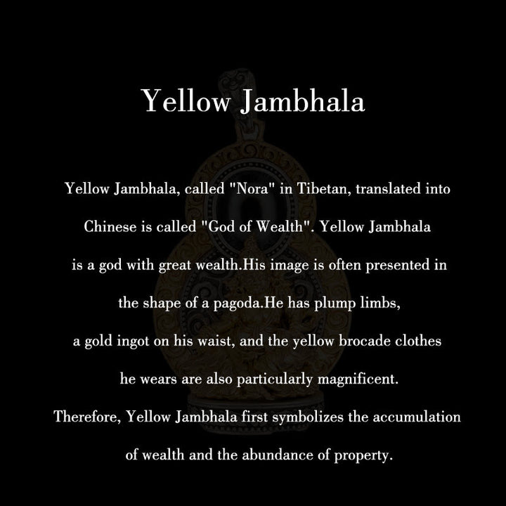 Buddha Stones, 925er Sterlingsilber, tibetisch, gelb, Jambhala, Gott des Reichtums, Dzi-Perle, Om Mani Padme Hum, Glück, Halskettenanhänger - image 10