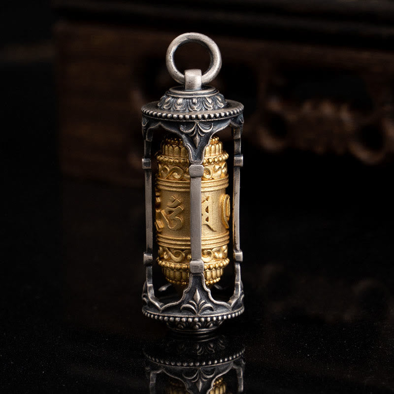 Halskette mit Anhänger „Buddha Stones“ aus 925er Sterlingsilber, tibetische Gebetsmühle „Om Mani Padme Hum“ - image 5