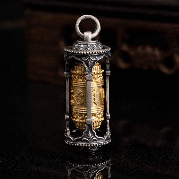 Halskette mit Anhänger „Buddha Stones“ aus 925er Sterlingsilber, tibetische Gebetsmühle „Om Mani Padme Hum“ - image 5