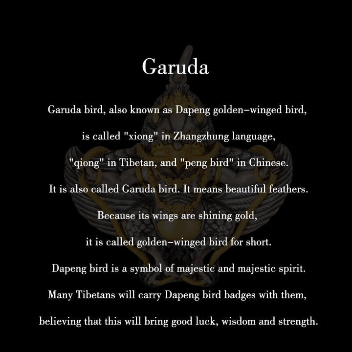 Halskette mit Weisheitsanhänger aus tibetischem Garuda-Vogel aus 925er Sterlingsilber mit Buddha Stones - image 10