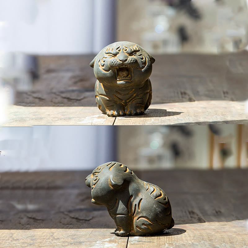Buddha Stones, Mini-Statue aus süßem Tiger, Eisenpulver, Rostguss, Kunstharz, Heimdekoration - image 16