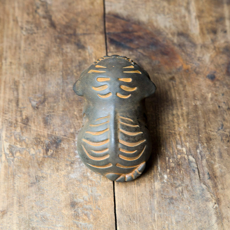 Buddha Stones, Mini-Statue aus süßem Tiger, Eisenpulver, Rostguss, Kunstharz, Heimdekoration