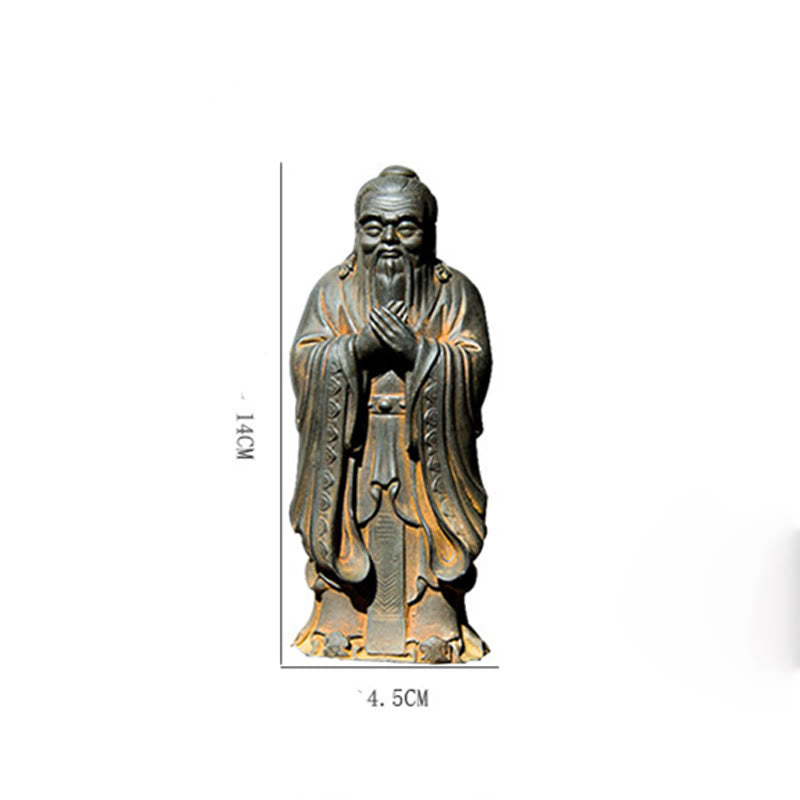 Buddha Stones , handgefertigt, Konfuzius, Eisenpulver, Rostguss, Kunstharz, Statue, Heimdekoration - image 12
