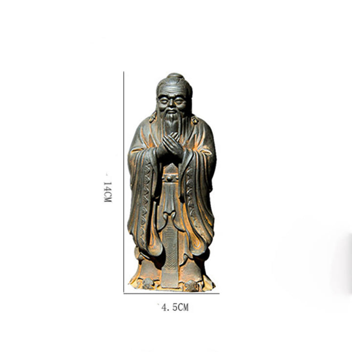 Buddha Stones , handgefertigt, Konfuzius, Eisenpulver, Rostguss, Kunstharz, Statue, Heimdekoration - image 12
