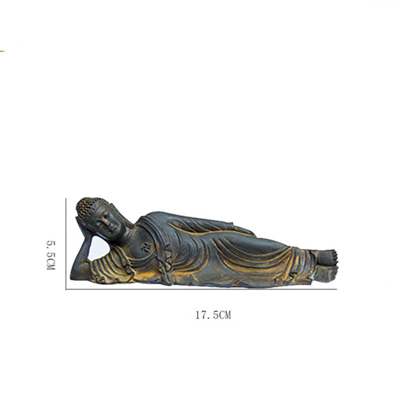Buddha Stones , liegender Buddha Shakyamuni, Eisenpulver, Rostguss-Harz-Statue, Heimdekoration - image 15