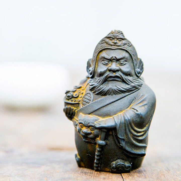 Buddha Stones, handgefertigt, literarischer Militärgott des Reichtums, Eisenpulver, Rostguss-Harz-Statue, Heimdekoration - image 8