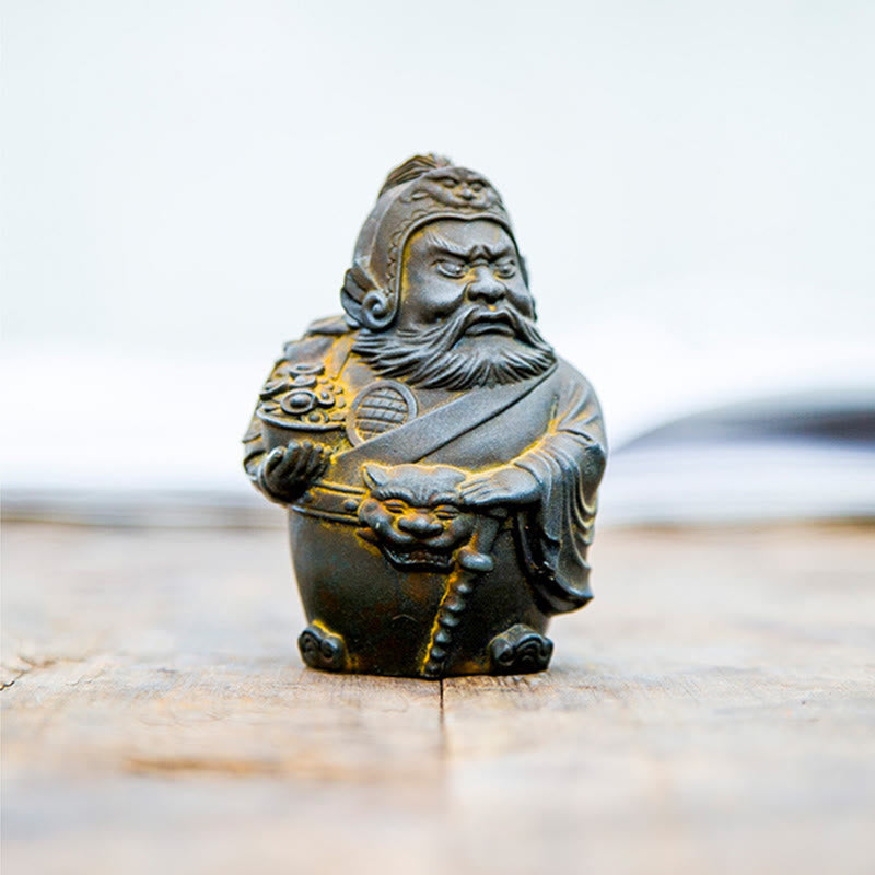 Buddha Stones, handgefertigt, literarischer Militärgott des Reichtums, Eisenpulver, Rostguss-Harz-Statue, Heimdekoration - image 9