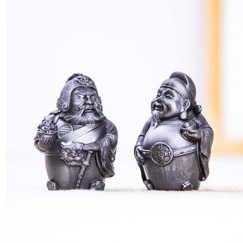 Buddha Stones, handgefertigt, literarischer Militärgott des Reichtums, Eisenpulver, Rostguss-Harz-Statue, Heimdekoration - image 24