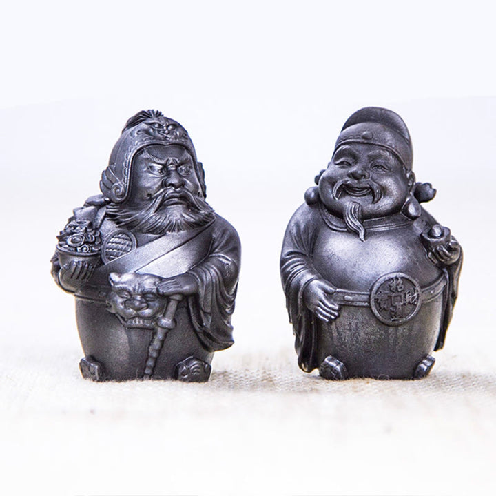 Buddha Stones, handgefertigt, literarischer Militärgott des Reichtums, Eisenpulver, Rostguss-Harz-Statue, Heimdekoration - image 25