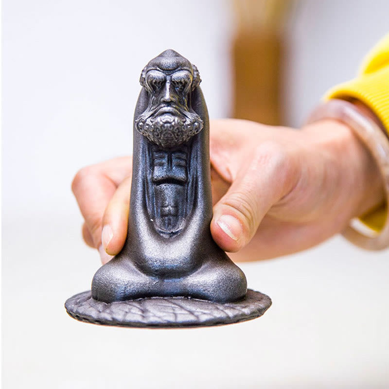 Buddha Stones , handgefertigt, Bodhidharma, Eisenpulver, Rostguss, Kunstharz, Statue, Heimdekoration - image 17