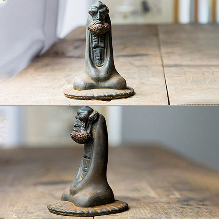 Buddha Stones , handgefertigt, Bodhidharma, Eisenpulver, Rostguss, Kunstharz, Statue, Heimdekoration - image 11