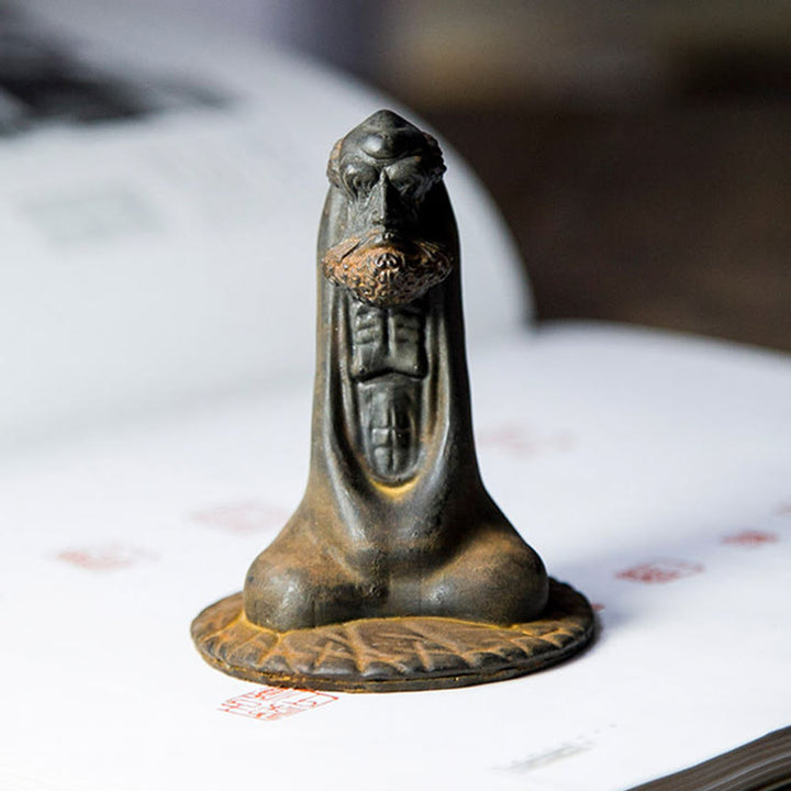 Buddha Stones , handgefertigt, Bodhidharma, Eisenpulver, Rostguss, Kunstharz, Statue, Heimdekoration - image 8