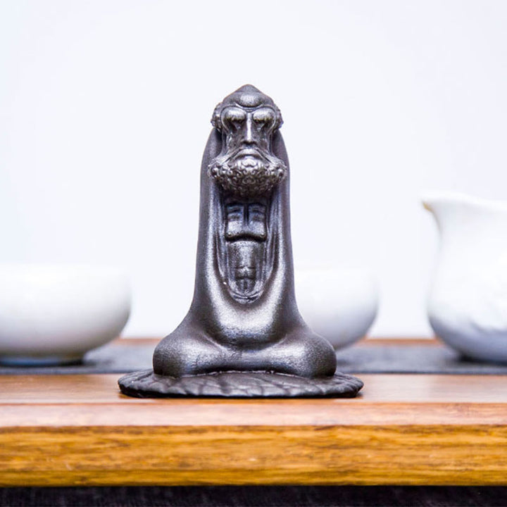 Buddha Stones , handgefertigt, Bodhidharma, Eisenpulver, Rostguss, Kunstharz, Statue, Heimdekoration