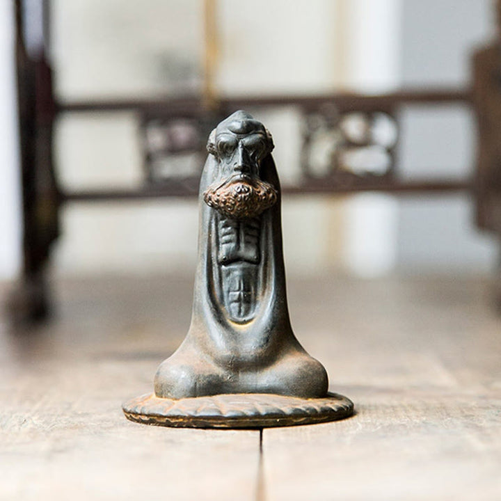 Buddha Stones , handgefertigt, Bodhidharma, Eisenpulver, Rostguss, Kunstharz, Statue, Heimdekoration - image 9