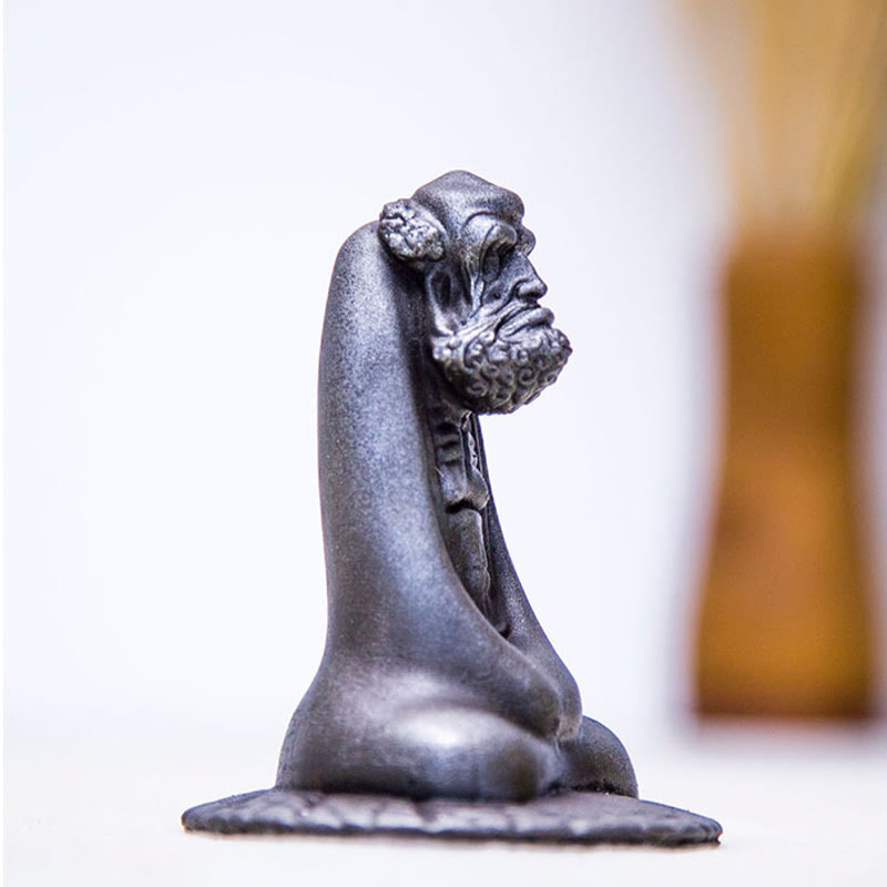 Buddha Stones , handgefertigt, Bodhidharma, Eisenpulver, Rostguss, Kunstharz, Statue, Heimdekoration - image 15
