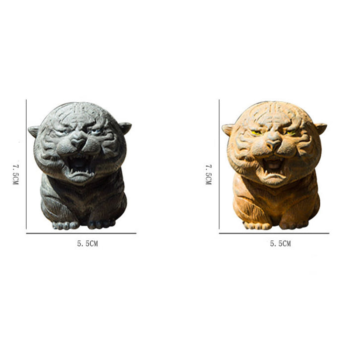 Buddha Stones , handgefertigt, Mini-Roaring Tiger, Eisenpulver, Rostguss-Harz, Statue, Heimdekoration - image 7