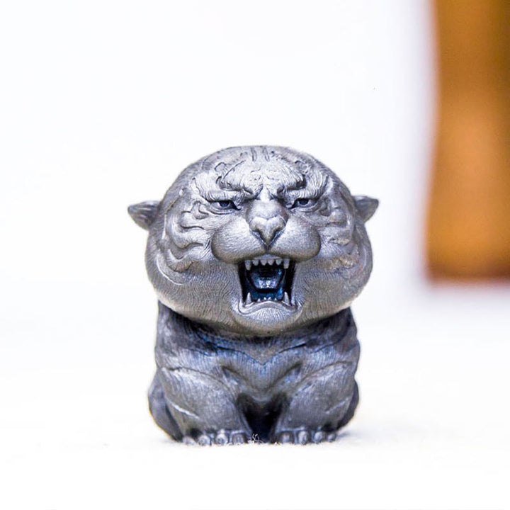Buddha Stones , handgefertigt, Mini-Roaring Tiger, Eisenpulver, Rostguss-Harz, Statue, Heimdekoration - image 19