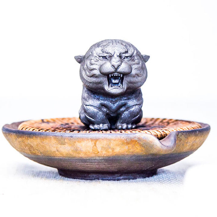 Buddha Stones , handgefertigt, Mini-Roaring Tiger, Eisenpulver, Rostguss-Harz, Statue, Heimdekoration - image 18