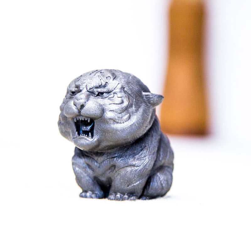 Buddha Stones , handgefertigt, Mini-Roaring Tiger, Eisenpulver, Rostguss-Harz, Statue, Heimdekoration - image 27