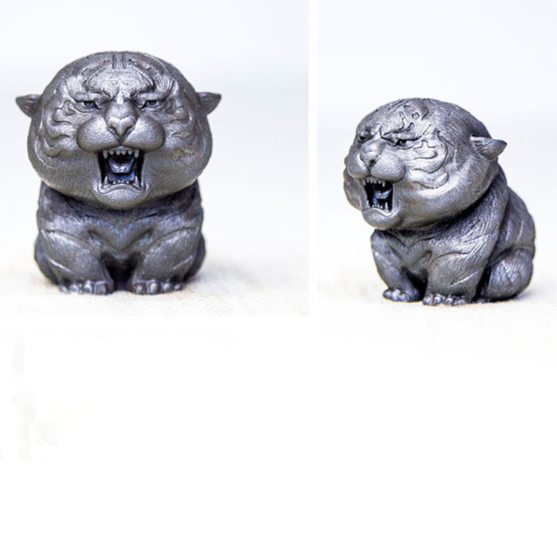 Buddha Stones , handgefertigt, Mini-Roaring Tiger, Eisenpulver, Rostguss-Harz, Statue, Heimdekoration - image 29