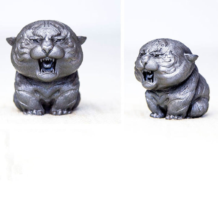 Buddha Stones , handgefertigt, Mini-Roaring Tiger, Eisenpulver, Rostguss-Harz, Statue, Heimdekoration - image 29