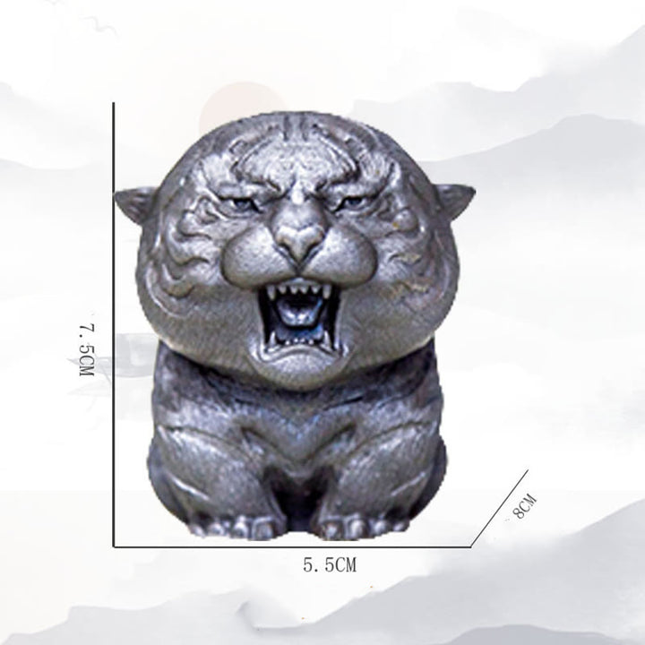 Buddha Stones , handgefertigt, Mini-Roaring Tiger, Eisenpulver, Rostguss-Harz, Statue, Heimdekoration - image 30