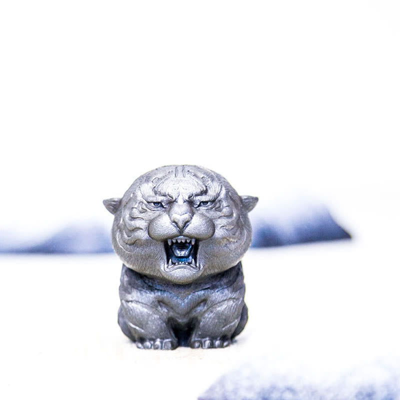 Buddha Stones , handgefertigt, Mini-Roaring Tiger, Eisenpulver, Rostguss-Harz, Statue, Heimdekoration - image 23