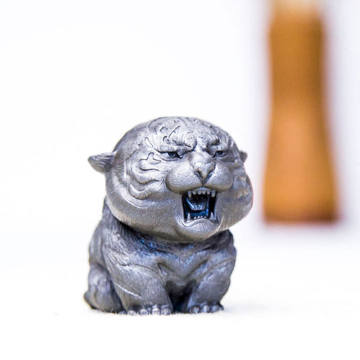 Buddha Stones , handgefertigt, Mini-Roaring Tiger, Eisenpulver, Rostguss-Harz, Statue, Heimdekoration - image 26