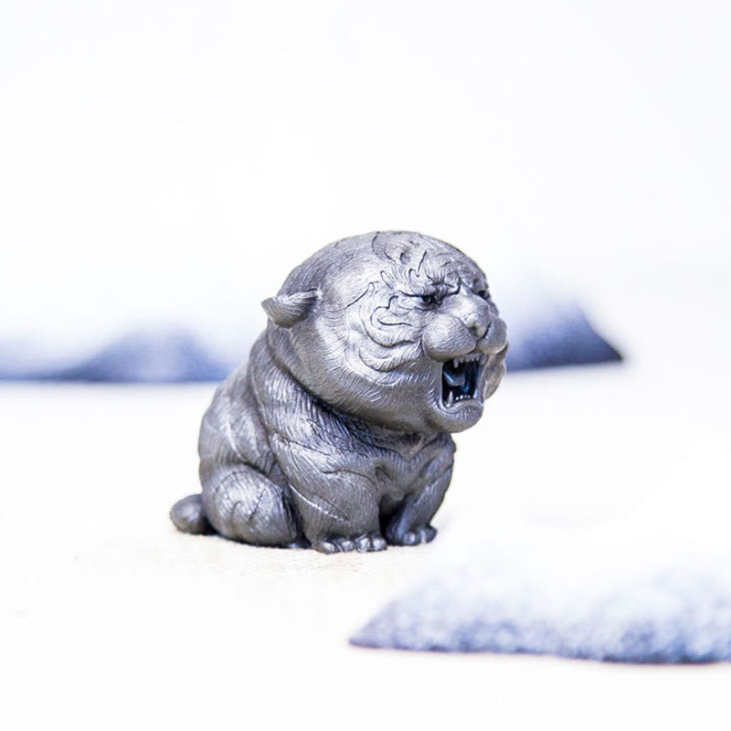 Buddha Stones , handgefertigt, Mini-Roaring Tiger, Eisenpulver, Rostguss-Harz, Statue, Heimdekoration - image 24