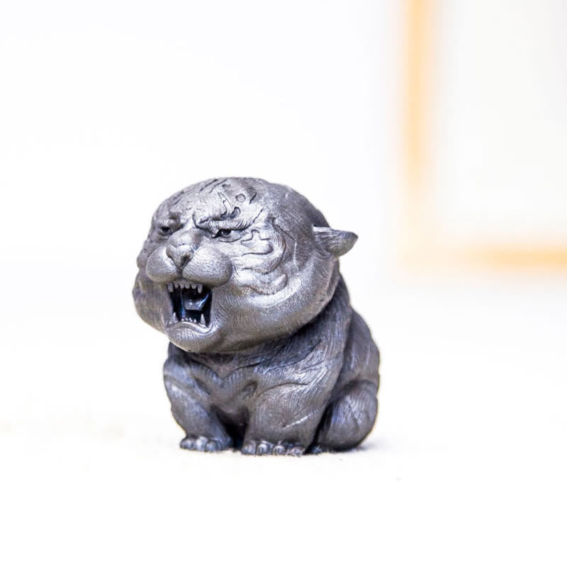 Buddha Stones , handgefertigt, Mini-Roaring Tiger, Eisenpulver, Rostguss-Harz, Statue, Heimdekoration - image 25