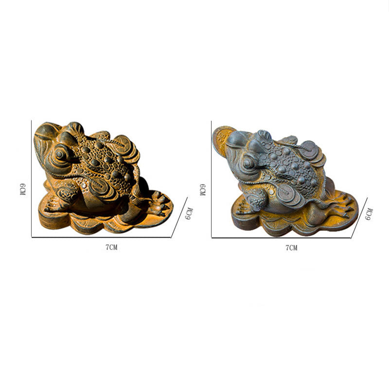 Buddha Stones, handgefertigt, Feng Shui, Frosch, Kröte, Kupfermünzen, Eisenpulver, Rost, Gussharz, Statue, Heimdekoration - image 33