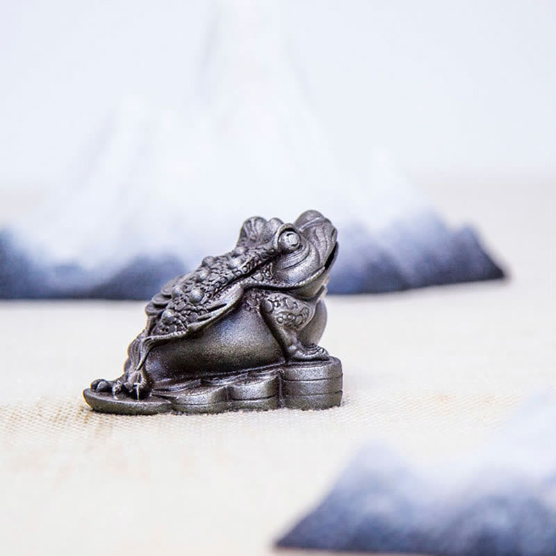 Buddha Stones, handgefertigt, Feng Shui, Frosch, Kröte, Kupfermünzen, Eisenpulver, Rost, Gussharz, Statue, Heimdekoration - image 20