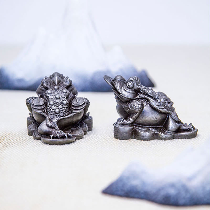 Buddha Stones, handgefertigt, Feng Shui, Frosch, Kröte, Kupfermünzen, Eisenpulver, Rost, Gussharz, Statue, Heimdekoration - image 29