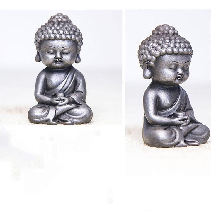 Buddha Stones, handgefertigt, Ksitigarbha, Kwan, Yin, Guanyin, Avalokitesvara, Tathagata, Eisenpulver, Rost, Gussharz, Statue, Heimdekoration