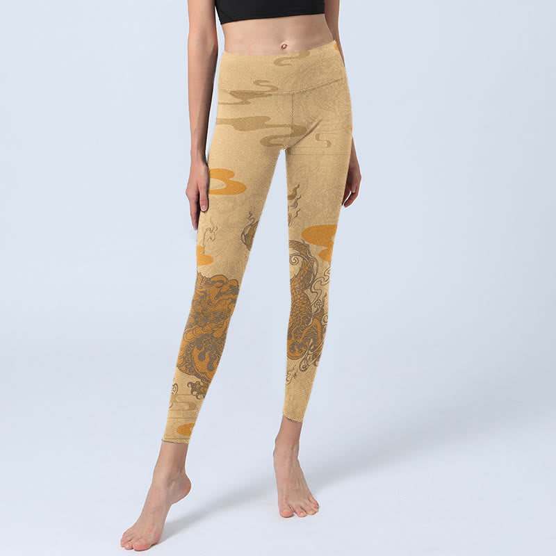 Buddha Stones PiXiu Wolken Muster Gym Leggings Damen Yogahose - image 6