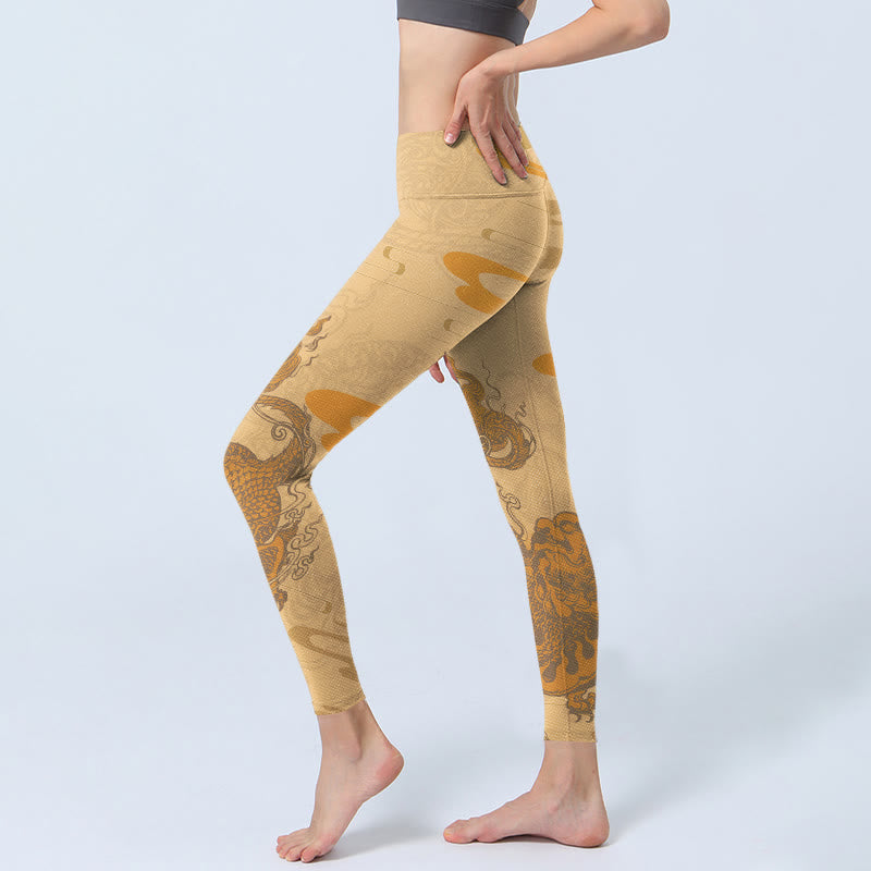 Buddha Stones PiXiu Wolken Muster Gym Leggings Damen Yogahose