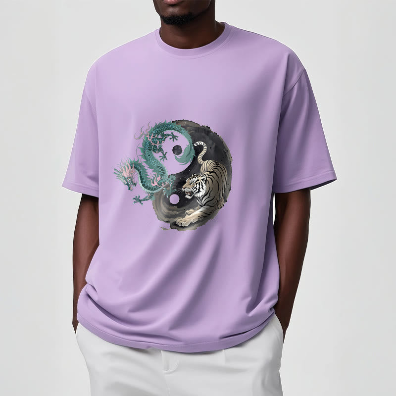 Buddha Stones ​​Tiger Drache Yin Yang Baumwolle T-Shirt - image 18