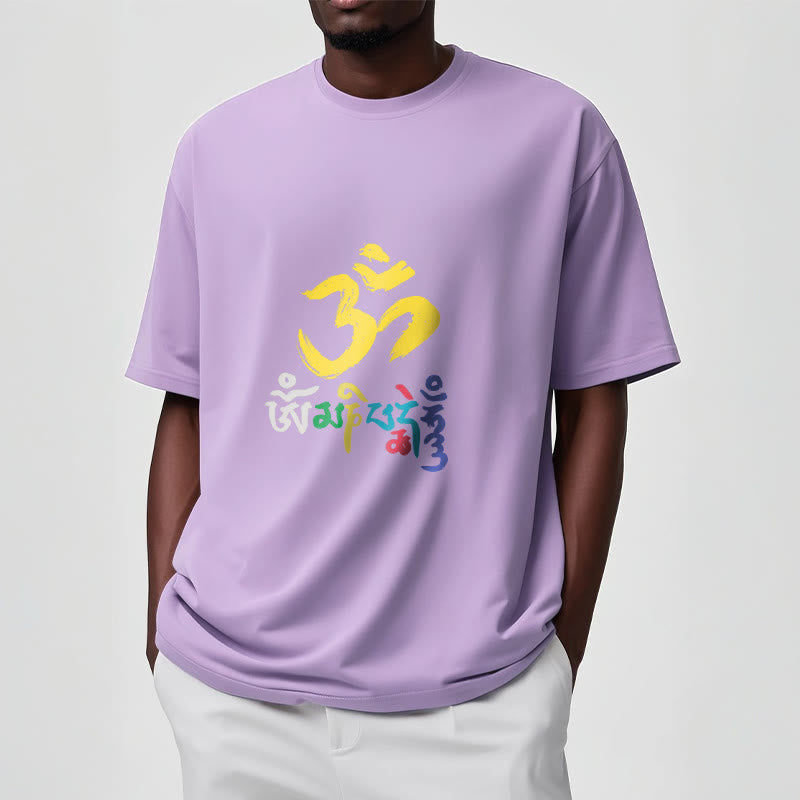 Buddha Stones ​​Bunte Om Mani Padme Hum Baumwolle T-shirt - image 17