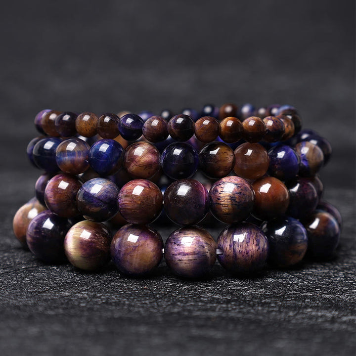 Buddha Stones Verschiedene Tigerauge Vertrauensarmband