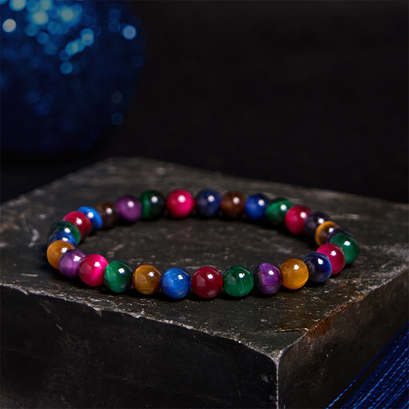 Buddha Stones Verschiedene Tigerauge Vertrauensarmband