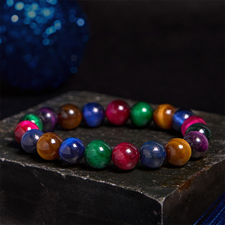 Buddha Stones Verschiedene Tigerauge Vertrauensarmband