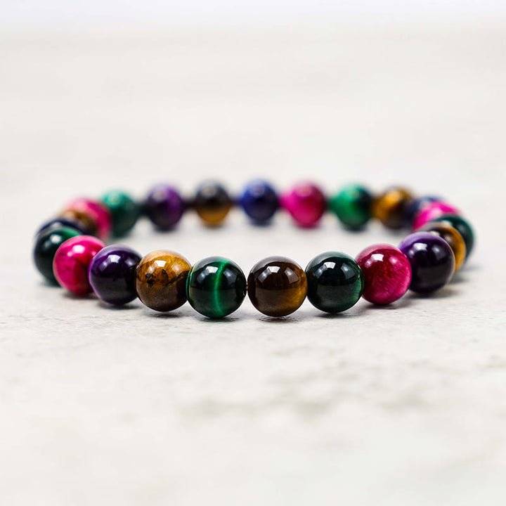 Buddha Stones Verschiedene Tigerauge Vertrauensarmband